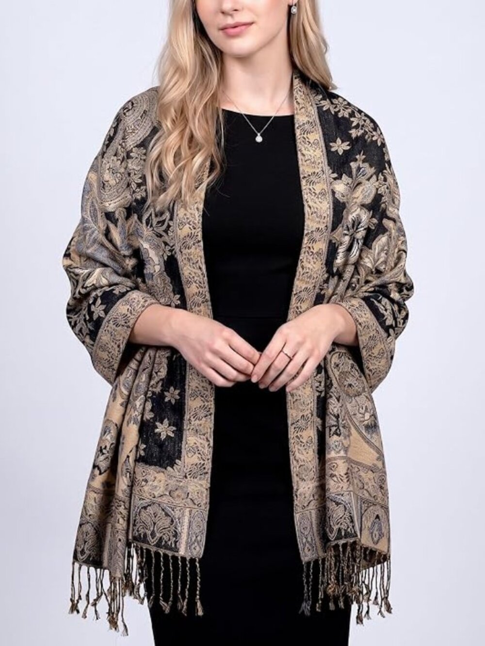 Elegant Paisley Floral Pashmina Shawl and Wrap – Boho